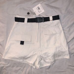 White Utility Shorts